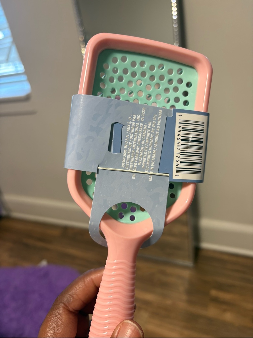Kids Bath Foot Scrubber Brush - Pink & Mint